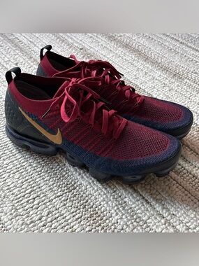 Nike Air Vapormax Flyknit 2 Olympic Team Red Gold Mens Shoes 942842-604 Size 12